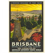 Retro Print | Brisbane for Winter Holidays | A3